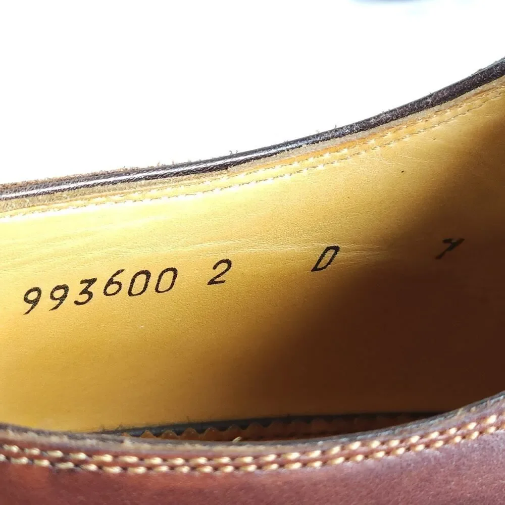 Santoni Men's US 7D Brown Leather Lace-Up Split Toe Derby Oxford Shoes